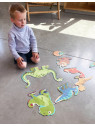 Scratch, 2 w 1 Puzzle podłogowe i pierwsze puzzle - Dinozaury 80 el.
