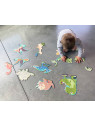 Scratch, 2 w 1 Puzzle podłogowe i pierwsze puzzle - Dinozaury 80 el.