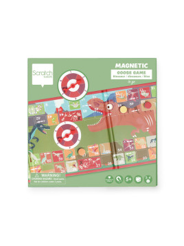 Scratch, magnetyczna gra podróżna Gęś ze spinnerem - Dinozaury