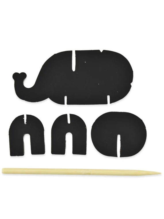 Zestaw 3D puzzle zdrapki świecące w ciemności Safari - display 18 szt