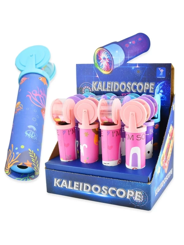 Kalejdoskop XL z kołem z kryształkami - display 12 szt