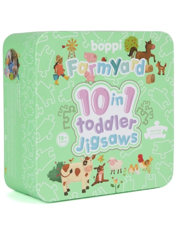 BOPPI, 10 w 1 progresywne pierwsze puzzle Farma 30 elem