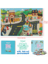BOPPI, 10 w 1 progresywne pierwsze puzzle Pojazdy i zawody 30 elem