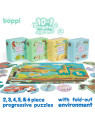 BOPPI, 10 w 1 progresywne pierwsze puzzle Pojazdy i zawody 30 elem