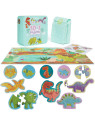 BOPPI, 10 w 1 progresywne pierwsze puzzle Dinozaury 30 elem