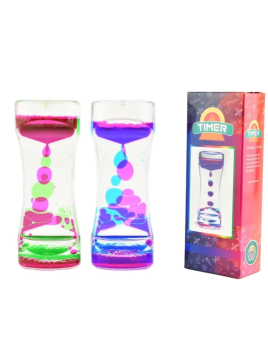 Dwukolorowy płynny timer sensoryczny - klepsydra żelowa  (2 kolory)