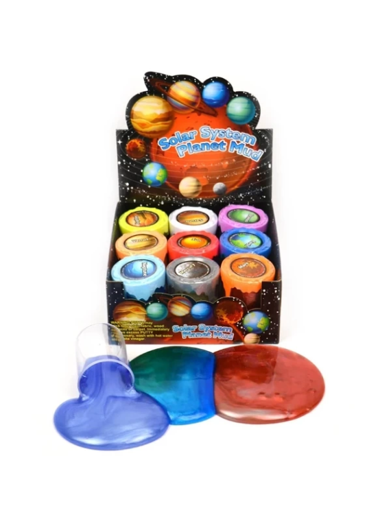 Sensoryczny putty / masa kosmiczna planety display 9 szt