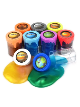 Sensoryczny putty / masa kosmiczna planety display 9 szt