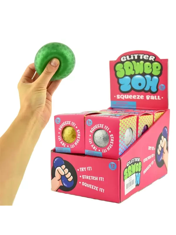 Sensoryczny gniotek z kulkami 7 cm - mix kolorów
