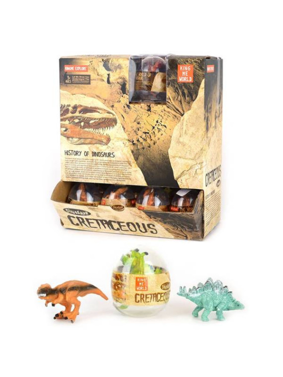 Figurki dinozaurów w jajku  8cm - mix wzorów