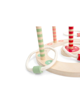 Gra drewniana dla dzieci - BS Toys Rzut Obręczą Na Koło