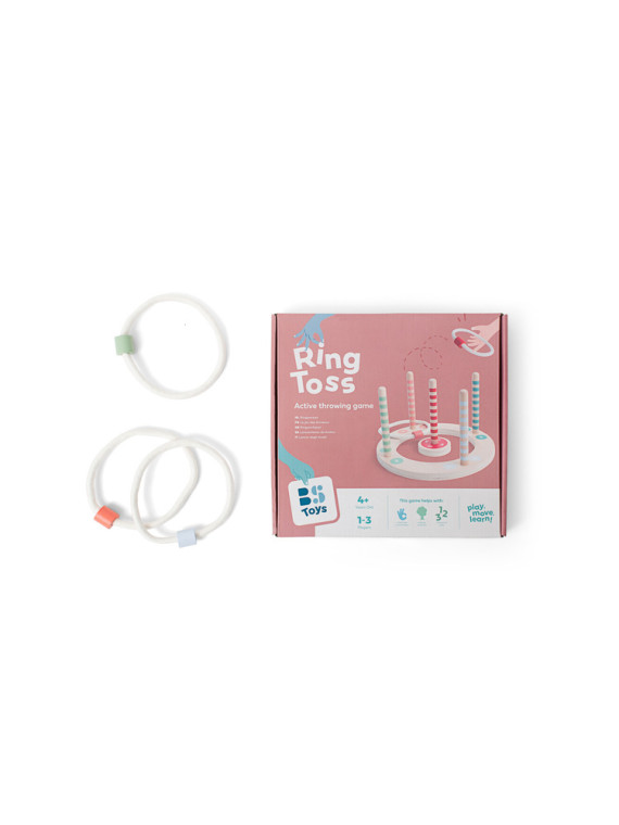 Gra drewniana dla dzieci - BS Toys Rzut Obręczą Na Koło