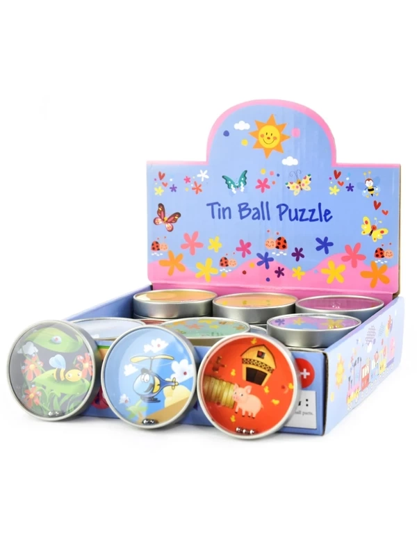 Tin ball metalowa gra zręcznościowa z kulkami - mix wzorów