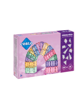 COBLO, magnetyczne klocki konstrukcyjne Pastel 100 + 10  brokat GRATIS  EDYCJA LIMITOWANA