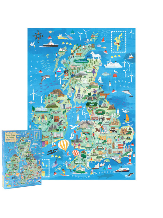 Bopster, ilustrowane puzzle 1000 el Wielkiej Brytanii i Irlandii