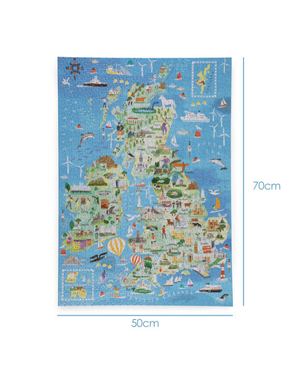 Bopster, ilustrowane puzzle 1000 el Wielkiej Brytanii i Irlandii