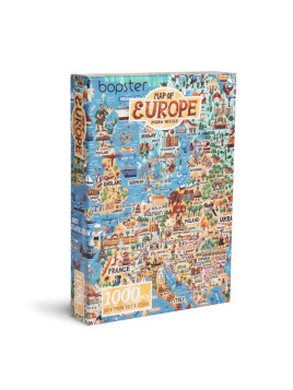 Bopster, ilustrowane puzzle 1000 el Mapa Europy