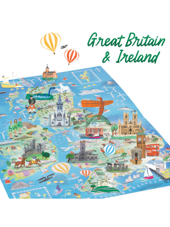 Bopster, ilustrowane puzzle 1000 el Wielkiej Brytanii i Irlandii