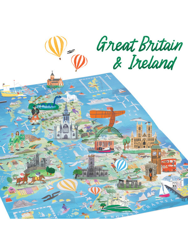 Bopster, ilustrowane puzzle 1000 el Wielkiej Brytanii i Irlandii