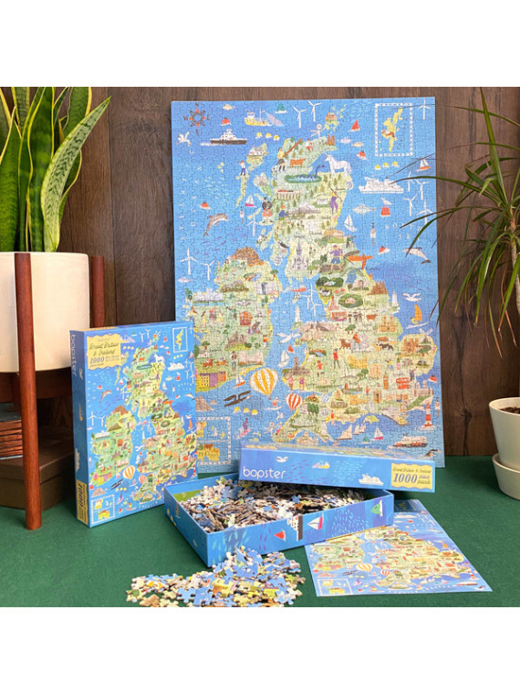 Bopster, ilustrowane puzzle 1000 el Wielkiej Brytanii i Irlandii