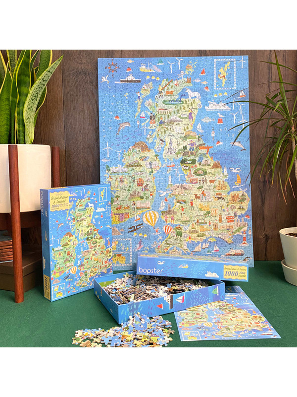 Bopster, ilustrowane puzzle 1000 el Wielkiej Brytanii i Irlandii
