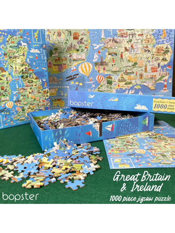 Bopster, ilustrowane puzzle 1000 el Wielkiej Brytanii i Irlandii