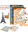 Bopster, ilustrowane puzzle 1000 el Mapa Europy