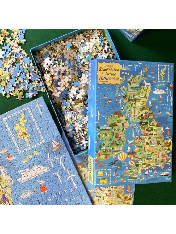 Bopster, ilustrowane puzzle 1000 el Wielkiej Brytanii i Irlandii