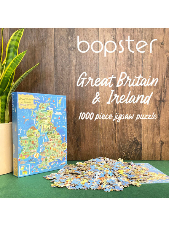 Bopster, ilustrowane puzzle 1000 el Wielkiej Brytanii i Irlandii