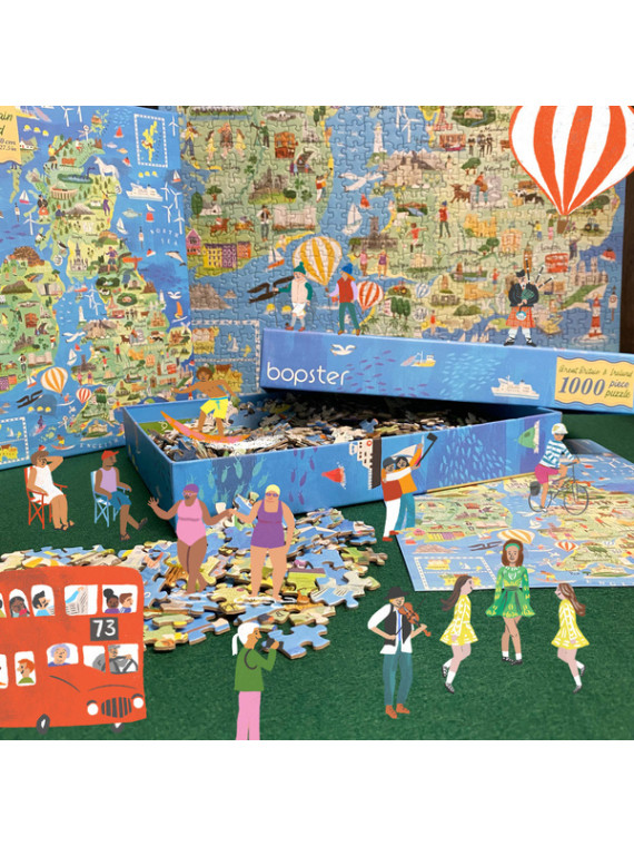 Bopster, ilustrowane puzzle 1000 el Wielkiej Brytanii i Irlandii