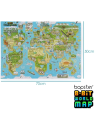 BOPSTER, Puzzle 8-BIT 1000 elem - MAPA ŚWIATA