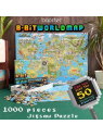 BOPSTER, Puzzle 8-BIT 1000 elem - MAPA ŚWIATA