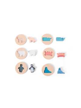 BS Toys, Drewniane puzzle konturowe - Dopasuj kształt