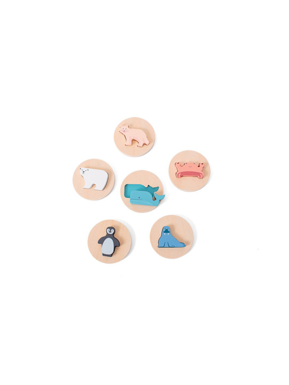 BS Toys, Drewniane puzzle konturowe - Dopasuj kształt