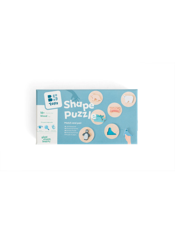 BS Toys, Drewniane puzzle konturowe - Dopasuj kształt