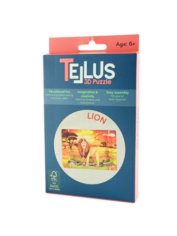 Drewniany rozkładany teatrzyk 3D puzzle - LEW