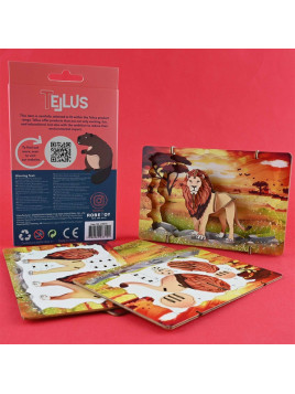 Drewniany rozkładany teatrzyk 3D puzzle - LEW