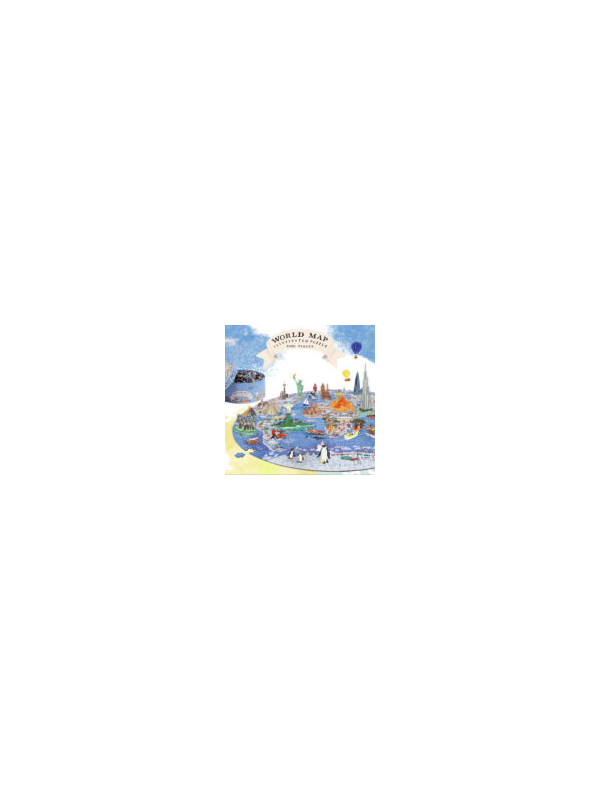 Bopster, okrągłe ilustowane puzzle 1000 el Mapa Świata 4 w 1 ludność/zwierzęta/zabytki/daty