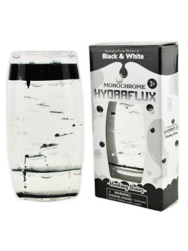 Płynny timer sensoryczny - biało czarna klepsydra żelowa XL