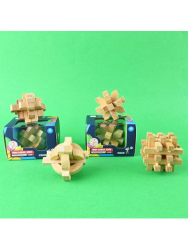 IQ puzzle drewniane łamigłówki (4 wzory)