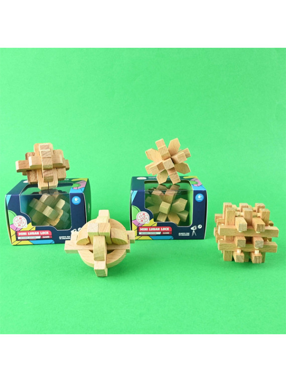 IQ puzzle drewniane łamigłówki (4 wzory)