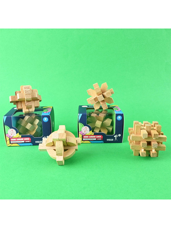 IQ puzzle drewniane łamigłówki (4 wzory)