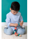 BS Toys, drewniana nawlekanka klocki Buźki