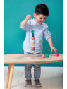 BS Toys, drewniana nawlekanka klocki Buźki