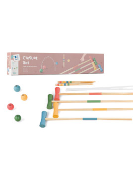 BS Toys, drewniany zestaw do Krokieta