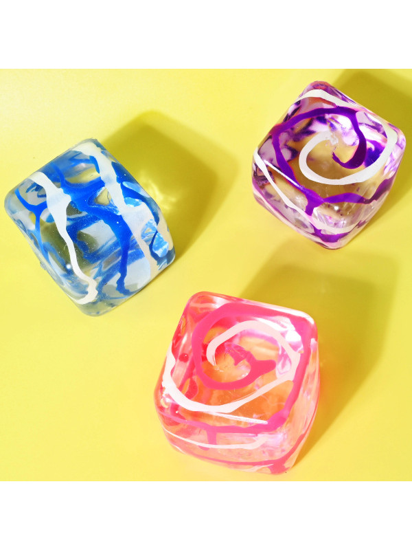 Sensoryczny gniotek - kostka lodu marble