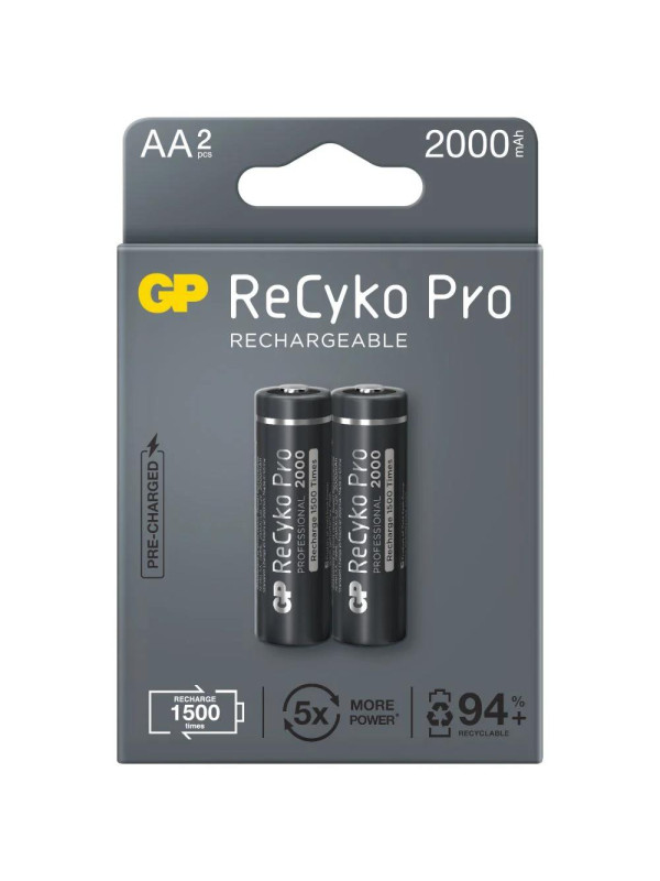 AKUMULATORKI R6 AA GP RECYKO PRO 2 SZT BLISTER
