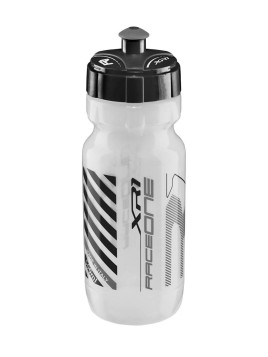 BIDON 600 ML RACEONE XR1 /// TRANSPARENT CZARNY