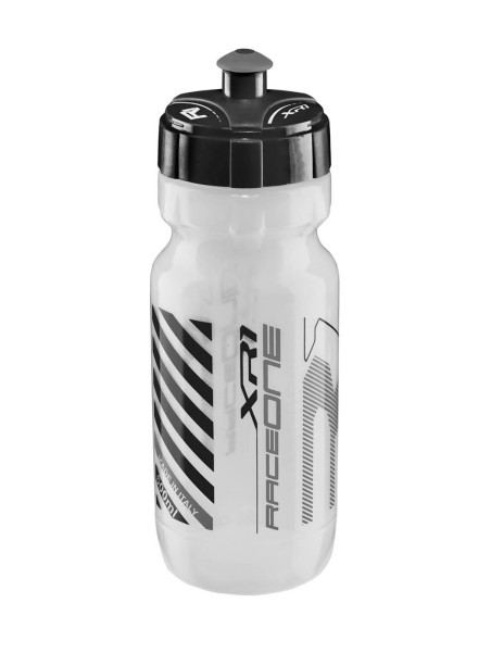 BIDON 600 ML RACEONE XR1 /// TRANSPARENT CZARNY
