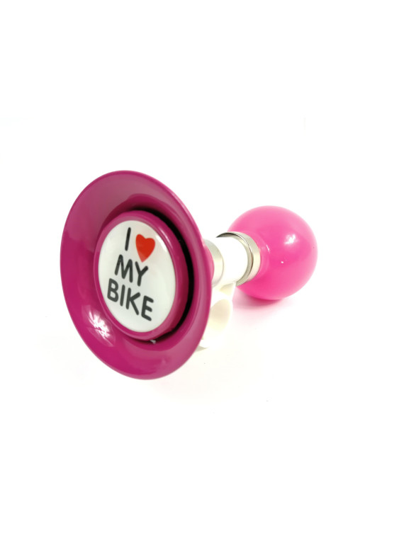 TRĄBKA I LOVE MY BIKE RÓŻOWA